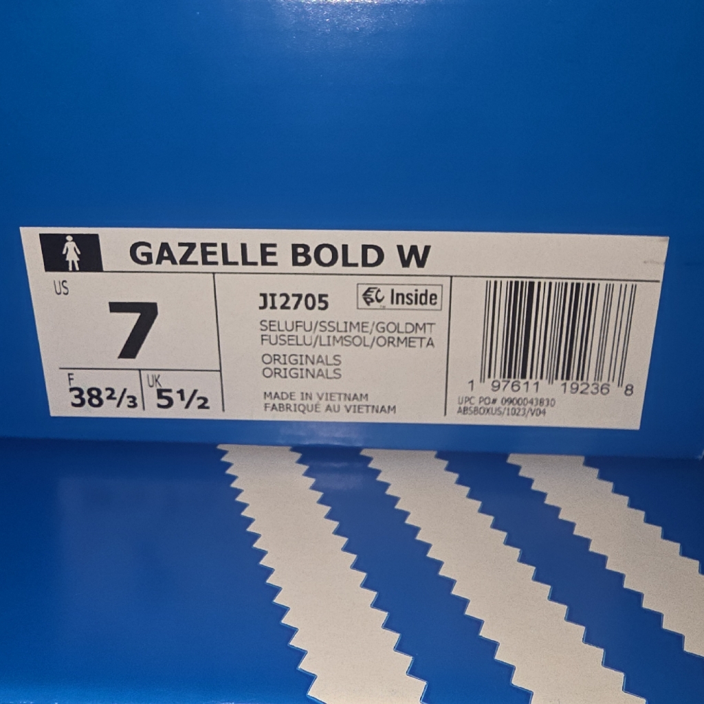 Adidas Gazelle Bold W White With Silver Accents